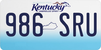KY license plate 986SRU