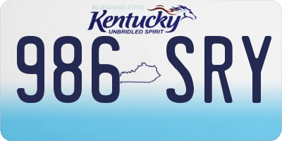 KY license plate 986SRY