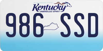 KY license plate 986SSD