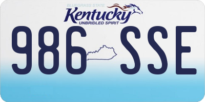KY license plate 986SSE