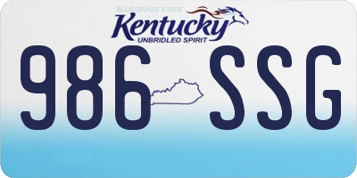 KY license plate 986SSG