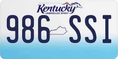 KY license plate 986SSI