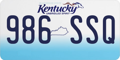 KY license plate 986SSQ