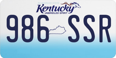 KY license plate 986SSR