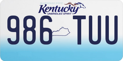 KY license plate 986TUU