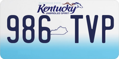 KY license plate 986TVP