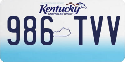 KY license plate 986TVV