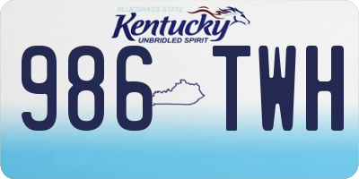 KY license plate 986TWH
