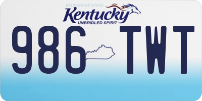 KY license plate 986TWT