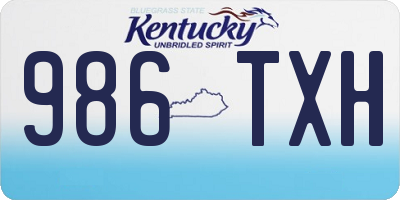 KY license plate 986TXH