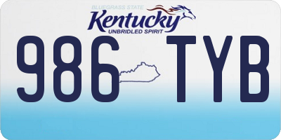 KY license plate 986TYB