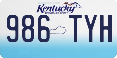 KY license plate 986TYH