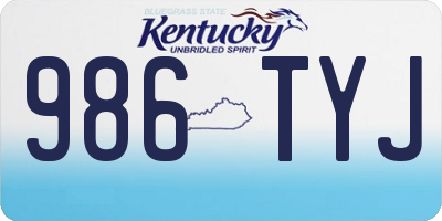 KY license plate 986TYJ