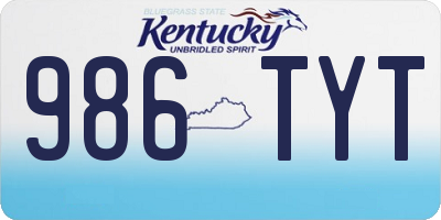 KY license plate 986TYT