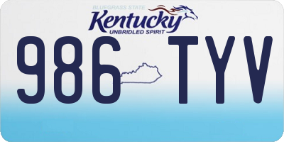 KY license plate 986TYV