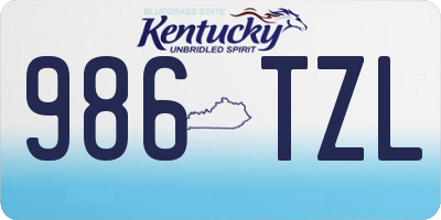 KY license plate 986TZL