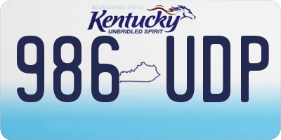 KY license plate 986UDP