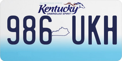 KY license plate 986UKH