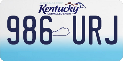 KY license plate 986URJ
