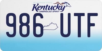 KY license plate 986UTF
