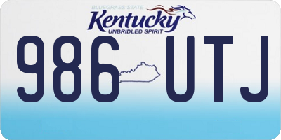 KY license plate 986UTJ