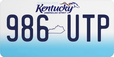 KY license plate 986UTP