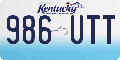 KY license plate 986UTT