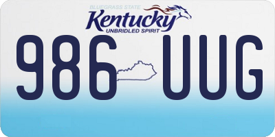 KY license plate 986UUG
