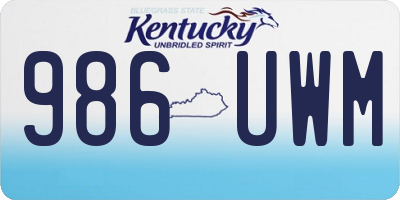 KY license plate 986UWM