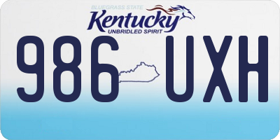 KY license plate 986UXH