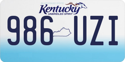 KY license plate 986UZI