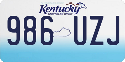 KY license plate 986UZJ