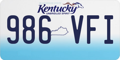 KY license plate 986VFI