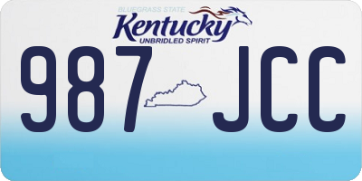 KY license plate 987JCC