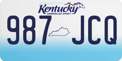 KY license plate 987JCQ