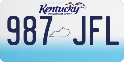 KY license plate 987JFL