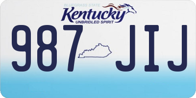 KY license plate 987JIJ