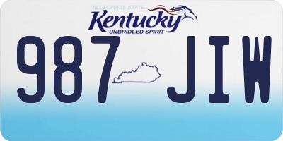 KY license plate 987JIW