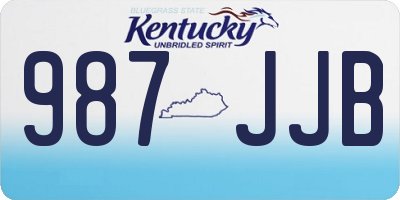 KY license plate 987JJB