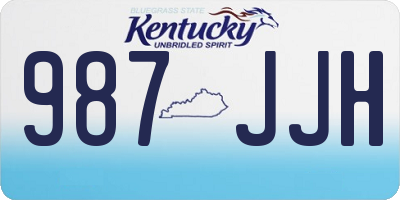 KY license plate 987JJH