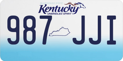 KY license plate 987JJI
