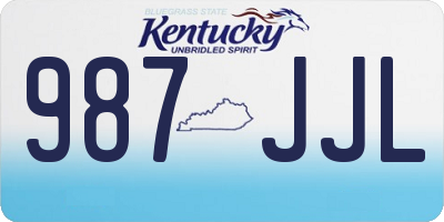 KY license plate 987JJL