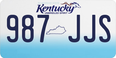 KY license plate 987JJS