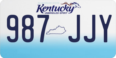KY license plate 987JJY