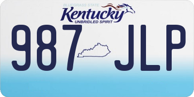 KY license plate 987JLP