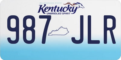 KY license plate 987JLR