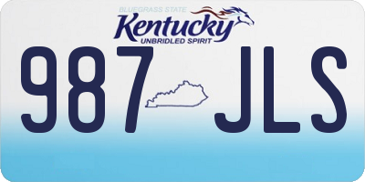 KY license plate 987JLS