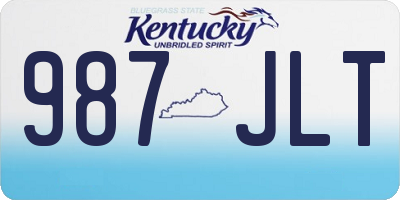 KY license plate 987JLT