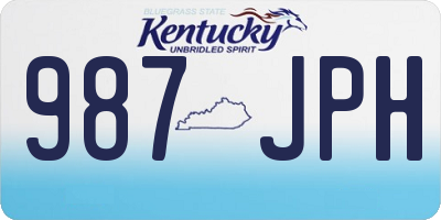 KY license plate 987JPH
