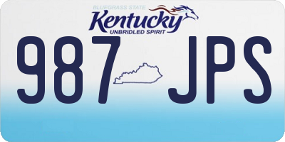 KY license plate 987JPS